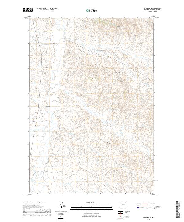 Nipple Butte, WY — USGS 7.5-minute topo (2021)