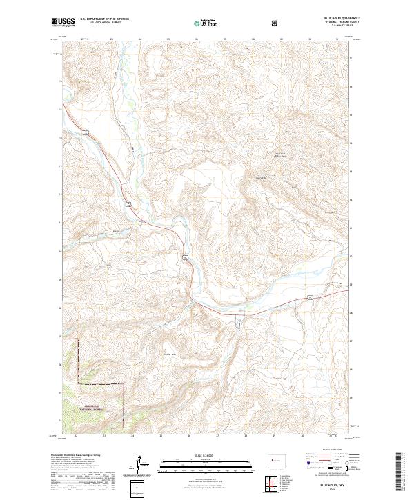 Blue Holes, WY — USGS 7.5-minute topo (2021)