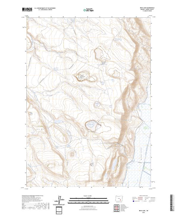 Irish Lake, OR — USGS 7.5-minute topo (2023)