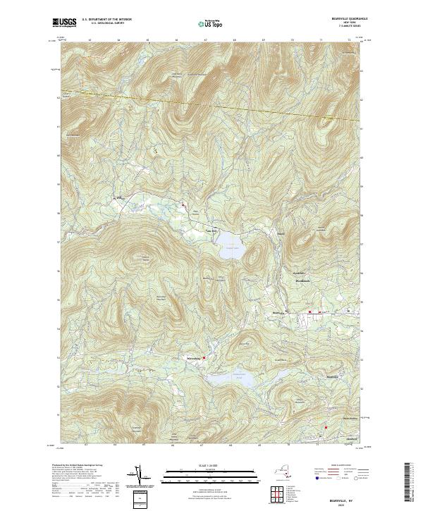 Bearsville, NY — USGS 7.5-minute topo (2023)