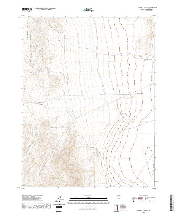 Dowdell Canyon, UT — USGS 7.5-minute topo (2023)