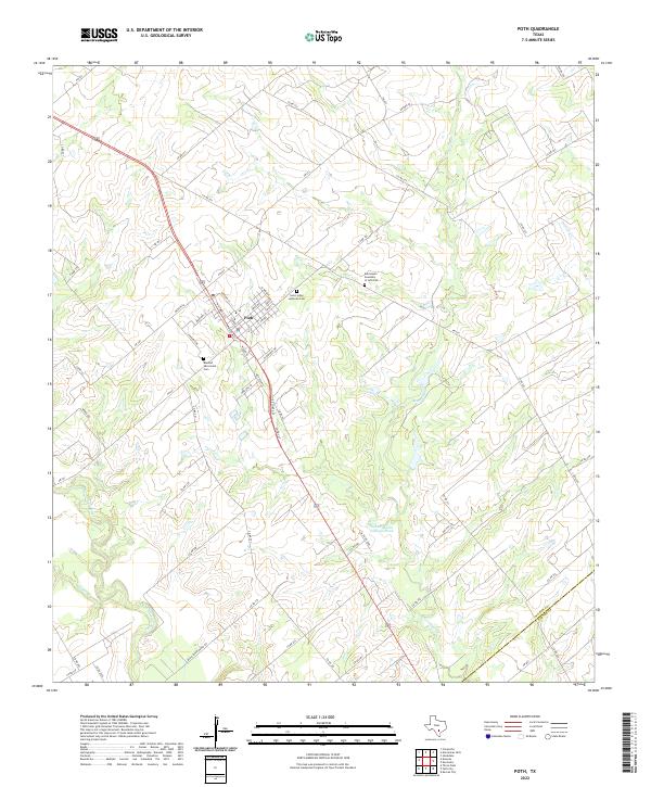 Poth, TX — USGS 7.5-minute topo (2022)