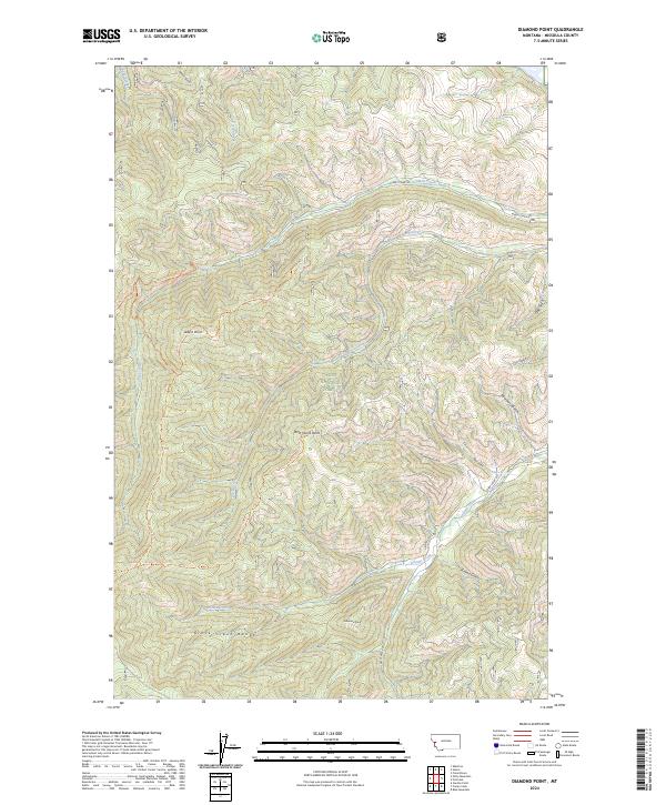 Diamond Point, MT — USGS 7.5-minute topo (2024)