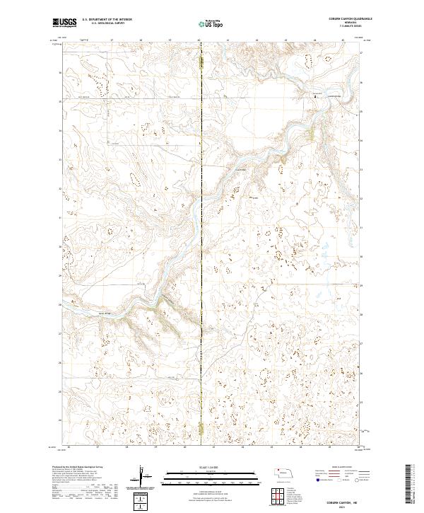 Coburn Canyon, NE — USGS 7.5-minute topo (2021)