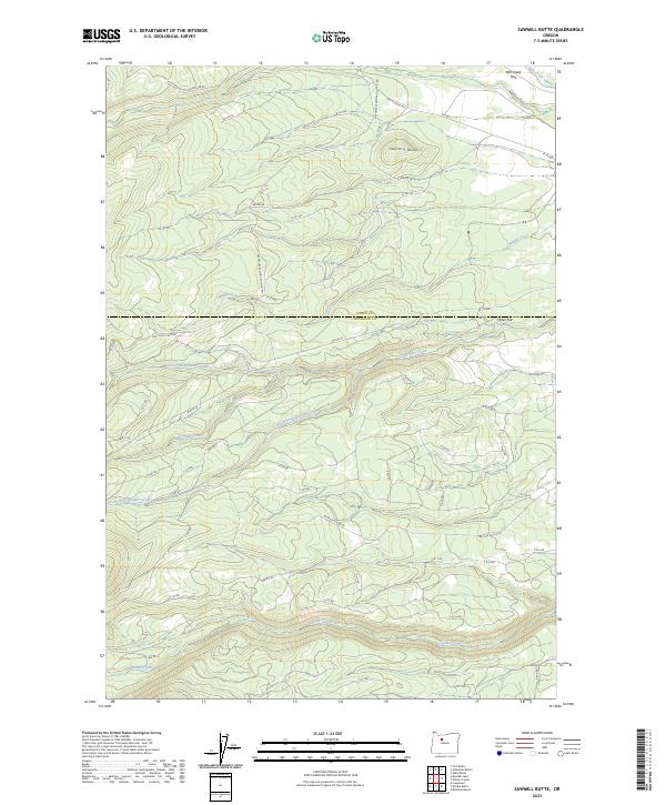 Sawmill Butte, OR — USGS 7.5-minute topo (2023)