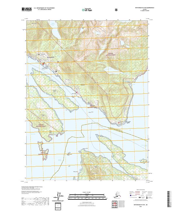 Ketchikan B-5 SW, AK — USGS 7.5-minute topo (2021)