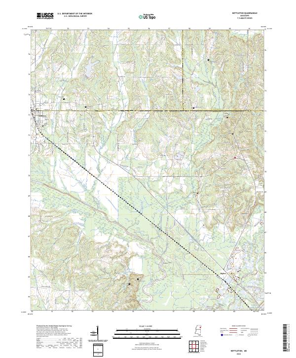 Nettleton, MS — USGS 7.5-minute topo (2024)