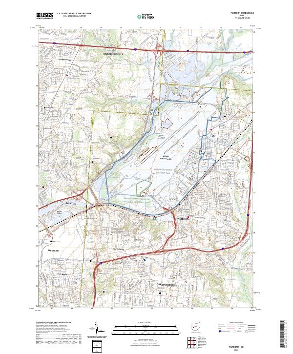 Fairborn, OH — USGS 7.5-minute topo (2023)