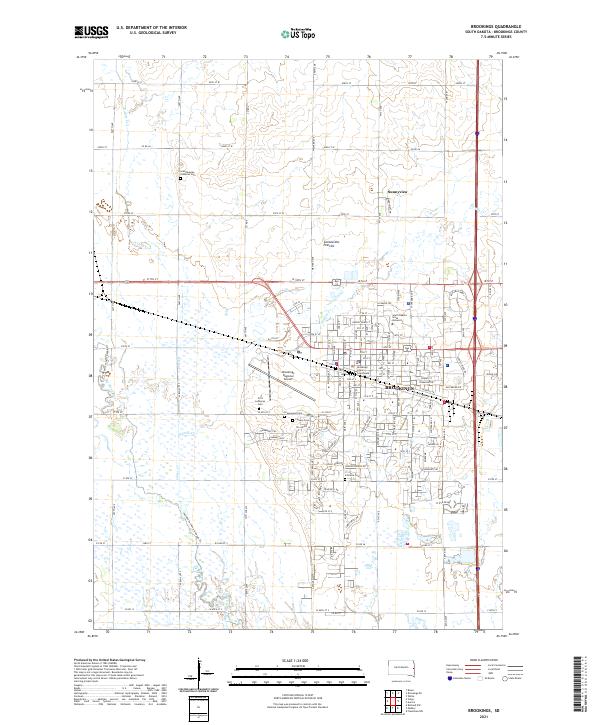 Brookings, SD — USGS 7.5-minute topo (2021)
