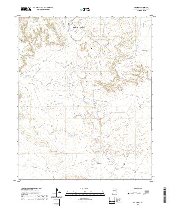 Chaperito, NM — USGS 7.5-minute topo (2023)