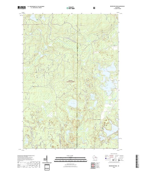 Reservoir Pond, WI — USGS 7.5-minute topo (2022)