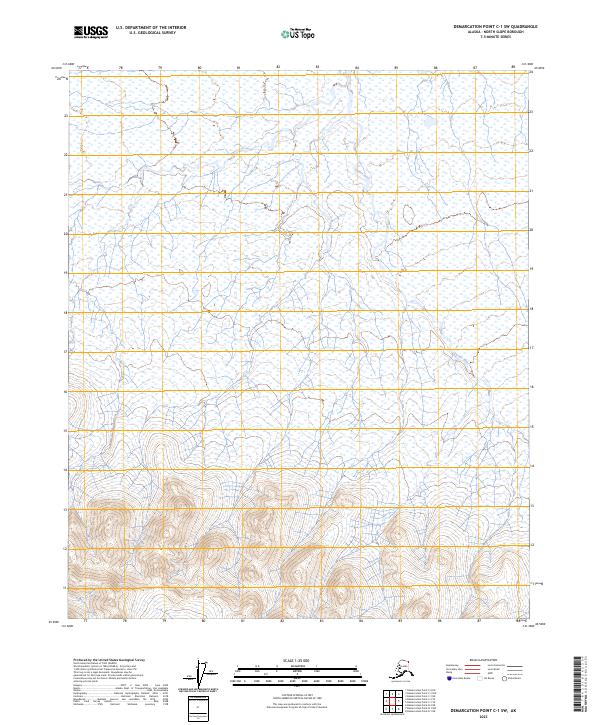 Demarcation Point C-1 SW, AK — USGS 7.5-minute topo (2023)