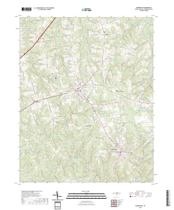 Warrenton, NC — USGS 7.5-minute topo (2022)