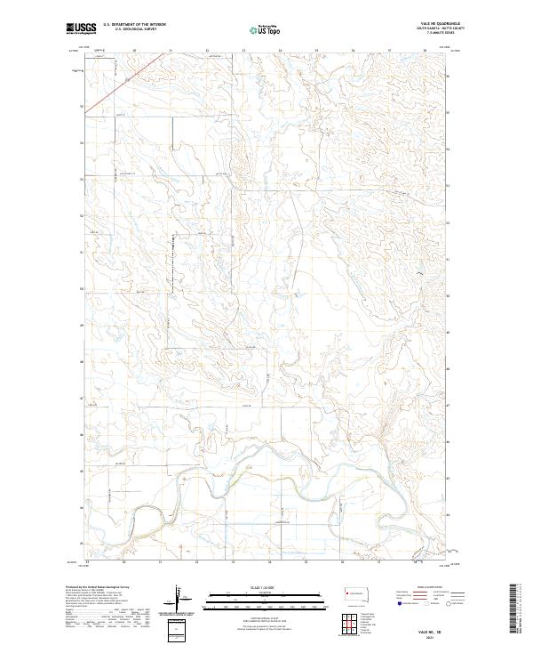 Vale NE, SD — USGS 7.5-minute topo (2021)