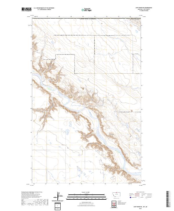 Lost River NE, MT-AB — USGS 7.5-minute topo (2024)