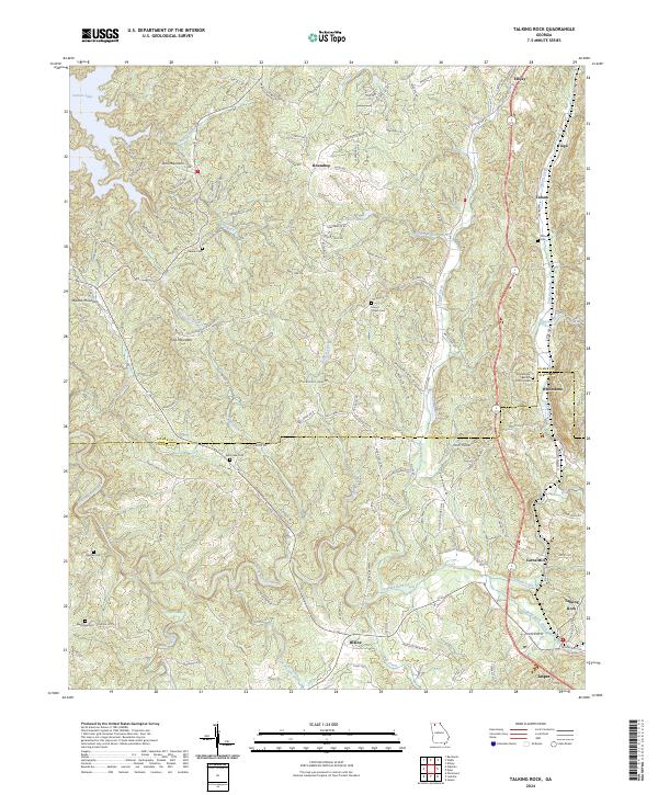 Talking Rock, GA — USGS 7.5-minute topo (2024)