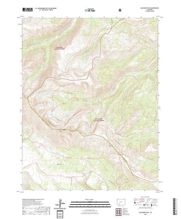 Halfmoon Pass, CO — USGS 7.5-minute topo (2022)