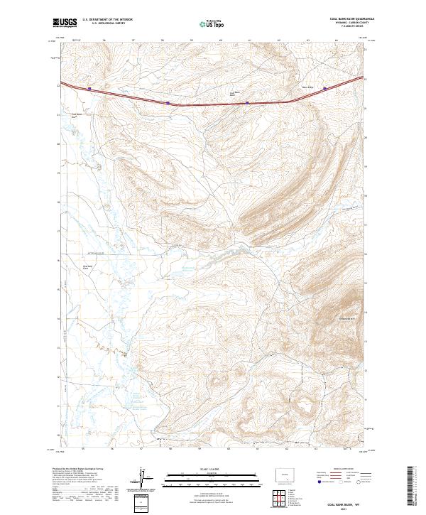 Coal Bank Basin, WY — USGS 7.5-minute topo (2021)