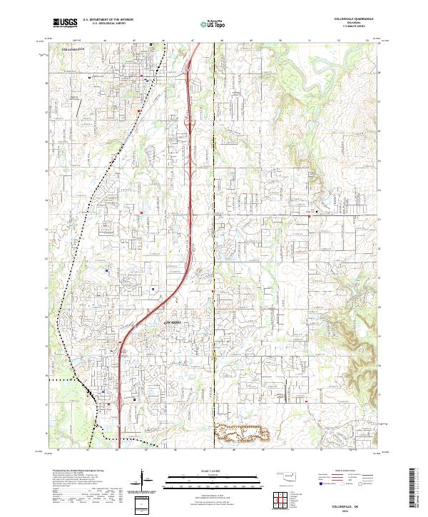Collinsville, OK — USGS 7.5-minute topo (2022)