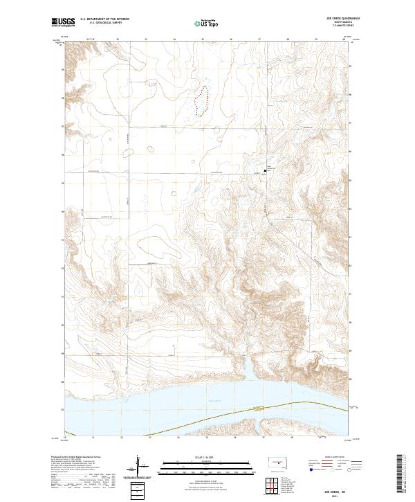Joe Creek, SD — USGS 7.5-minute topo (2021)