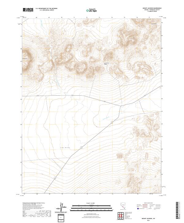 Mount Jackson, NV — USGS 7.5-minute topo (2021)