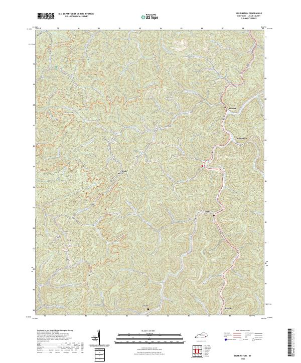 Hoskinston, KY — USGS 7.5-minute topo (2022)