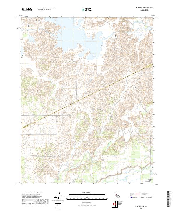 Turlock Lake, CA — USGS 7.5-minute topo (2021)