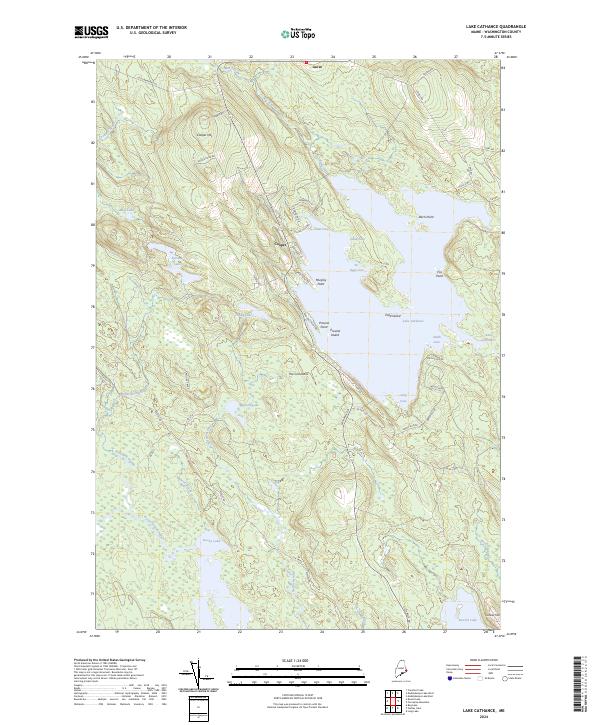Lake Cathance, ME — USGS 7.5-minute topo (2024)
