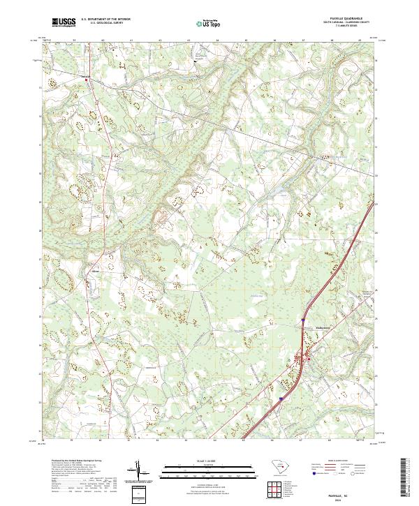Paxville, SC — USGS 7.5-minute topo (2024)