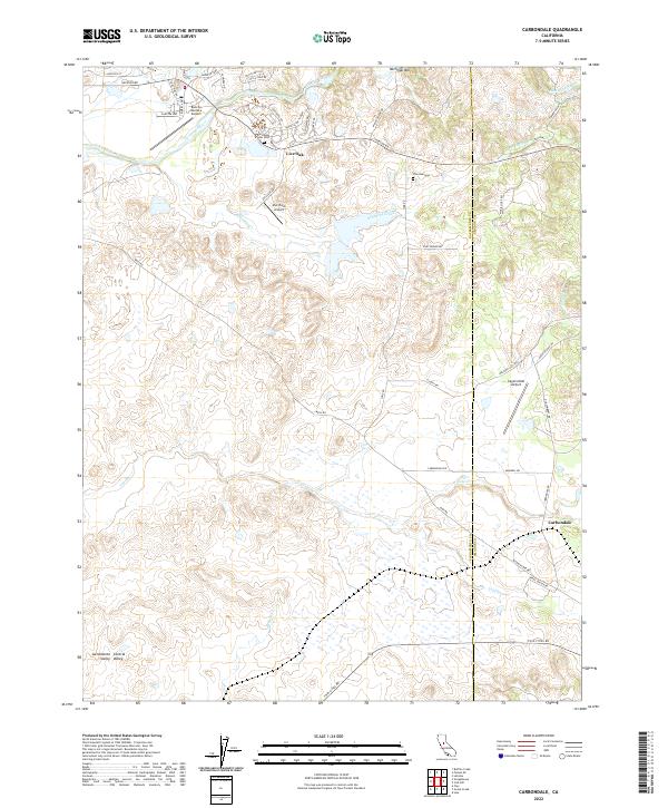 Carbondale, CA — USGS 7.5-minute topo (2022)