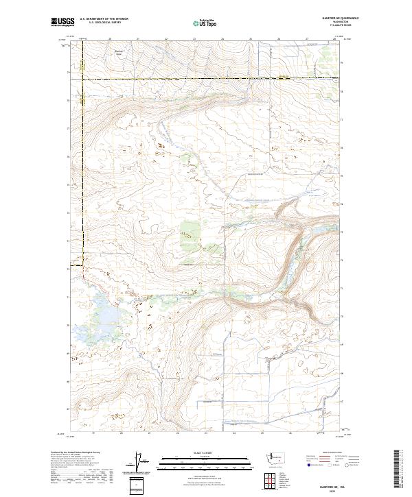 Hanford NE, WA — USGS 7.5-minute topo (2023)