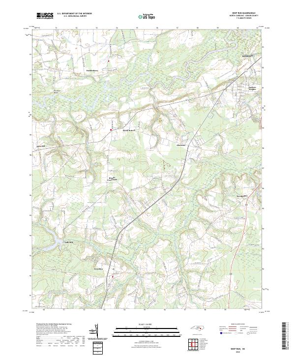 Deep Run, NC — USGS 7.5-minute topo (2022)