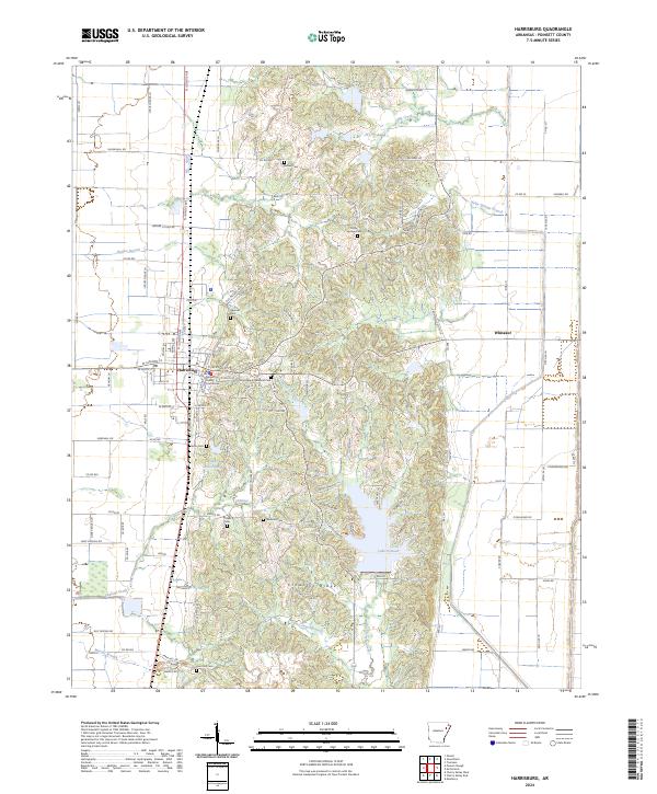 Harrisburg, AR — USGS 7.5-minute topo (2024)