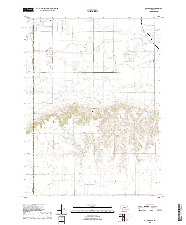 Columbus SE, NE — USGS 7.5-minute topo (2021)