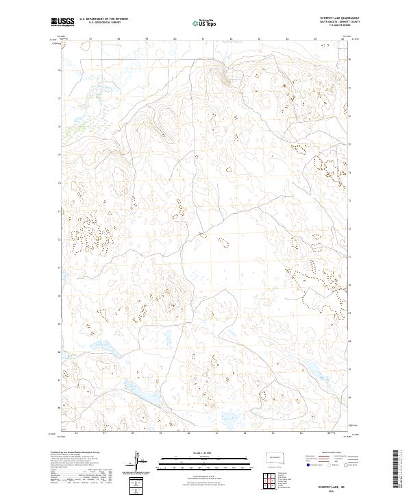 Ecoffey Lake, SD — USGS 7.5-minute topo (2021)