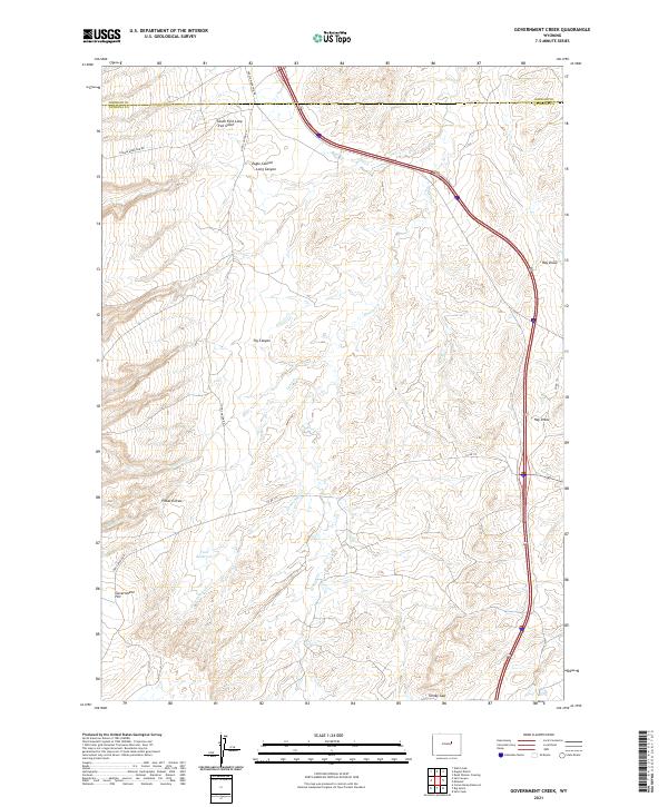 Government Creek, WY — USGS 7.5-minute topo (2021)