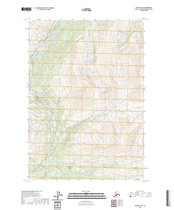 Valdez B-4 SE, AK — USGS 7.5-minute topo (2023)