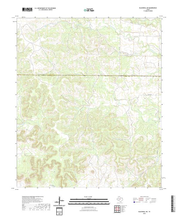 Blackwell SW, TX — USGS 7.5-minute topo (2022)