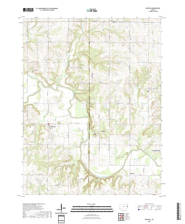 Rantoul, KS — USGS 7.5-minute topo (2022)