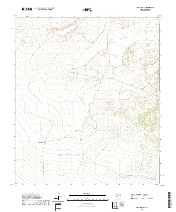 East Mesa SW, TX — USGS 7.5-minute topo (2022)