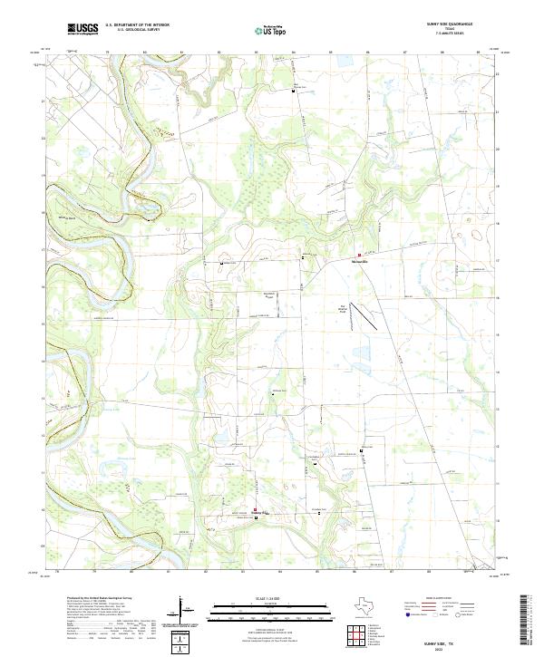 Sunny Side, TX — USGS 7.5-minute topo (2022)