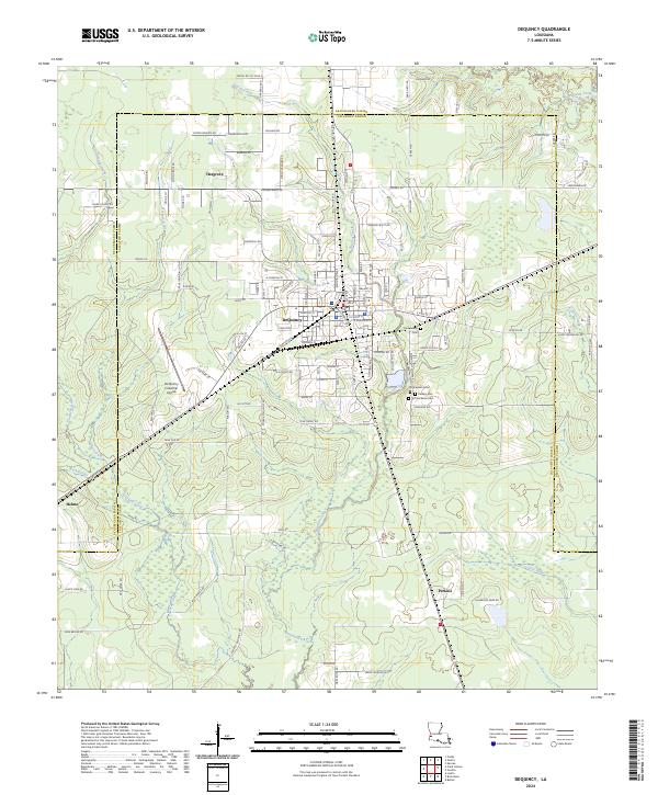 DeQuincy, LA — USGS 7.5-minute topo (2024)