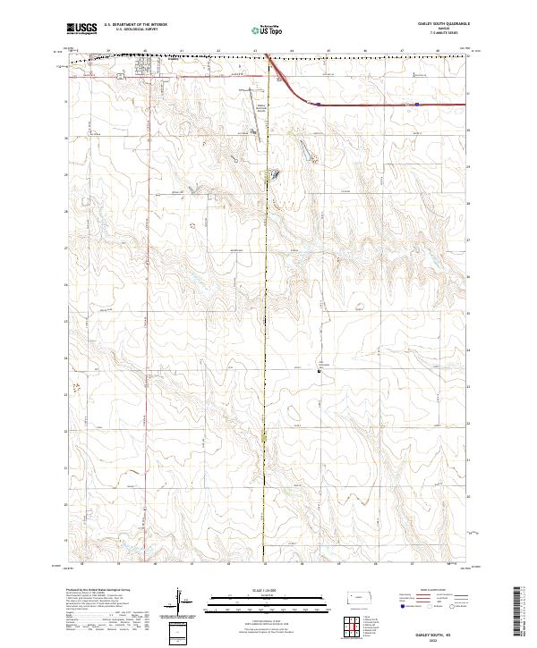 Oakley South, KS — USGS 7.5-minute topo (2022)