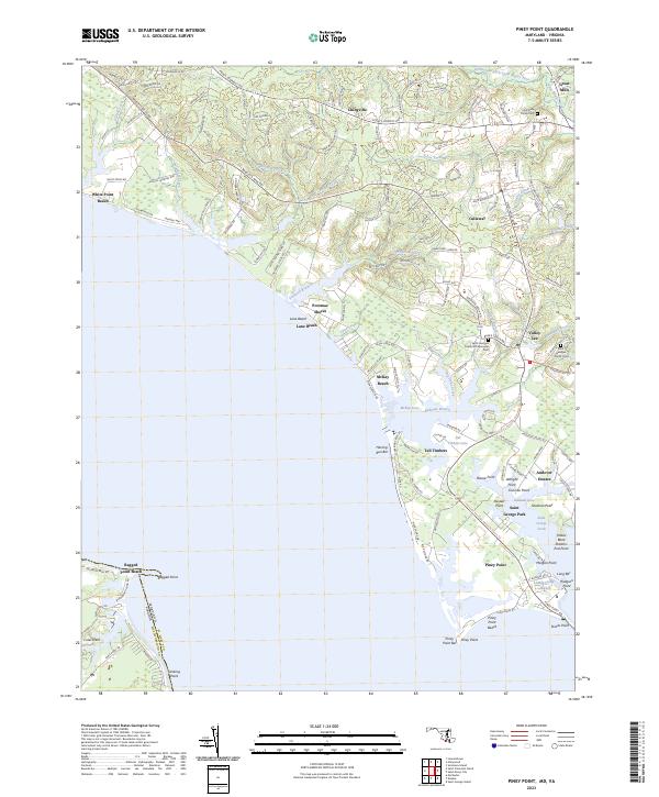 Piney Point, MD-VA — USGS 7.5-minute topo (2023)