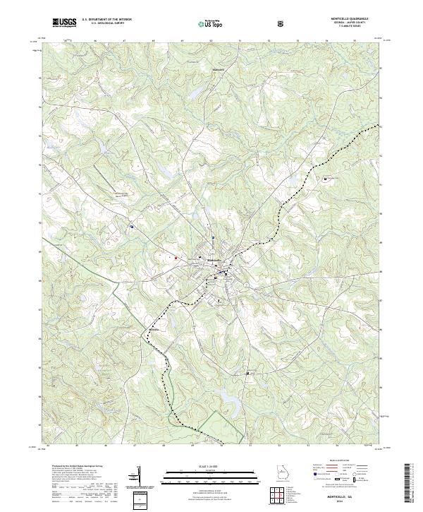 Monticello, GA — USGS 7.5-minute topo (2024)