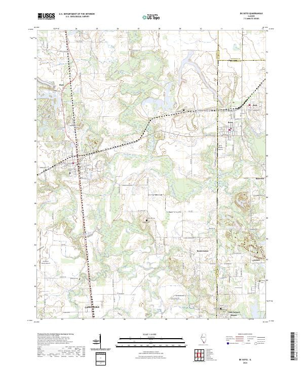 De Soto, IL — USGS 7.5-minute topo (2024)