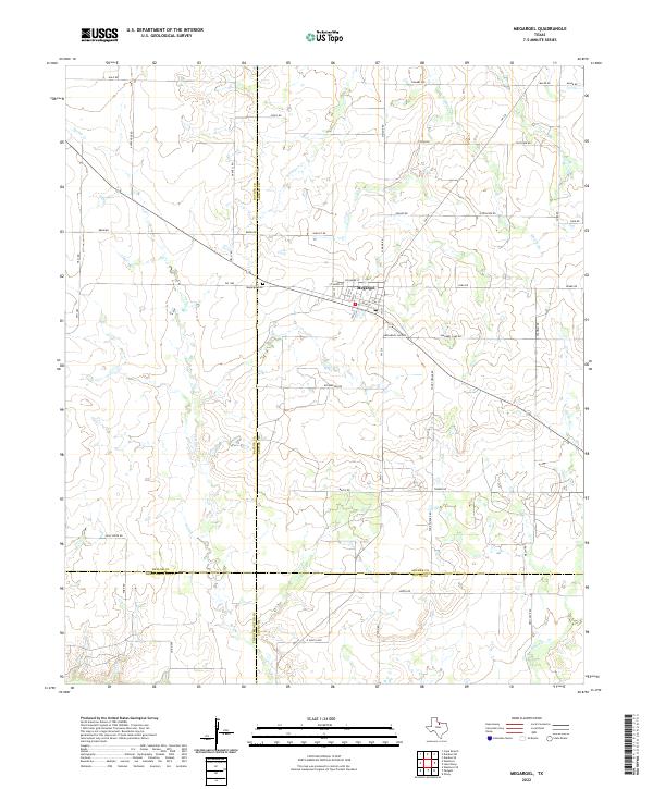 Megargel, TX — USGS 7.5-minute topo (2022)