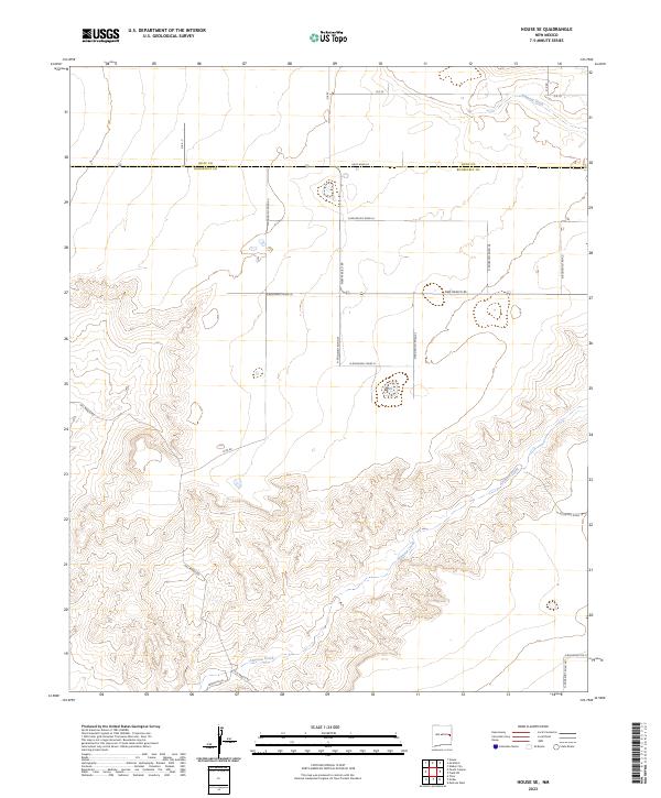 House SE, NM — USGS 7.5-minute topo (2023)