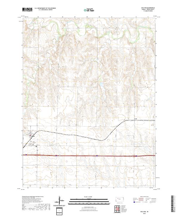 Collyer, KS — USGS 7.5-minute topo (2022)