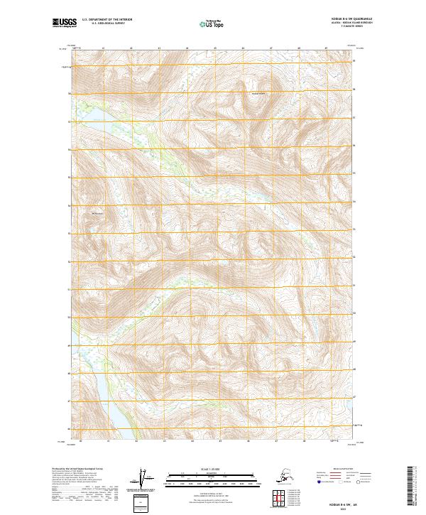 Kodiak B-6 SW, AK — USGS 7.5-minute topo (2021)